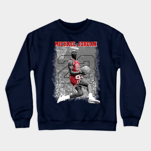 Michael Jordan 23 Basketball Crewneck Sweatshirt by Geraldines